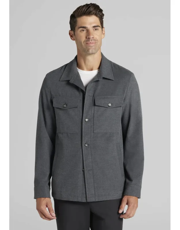 Tailored Fit Tech Flannel Moleskin Shirt Jacket