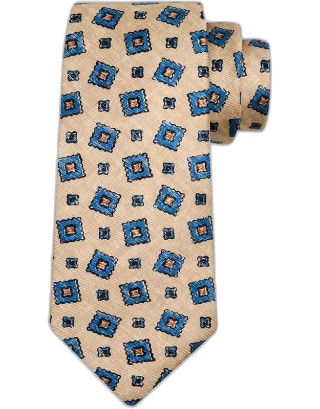 Geometric Abstract Silk 7-fold Tie