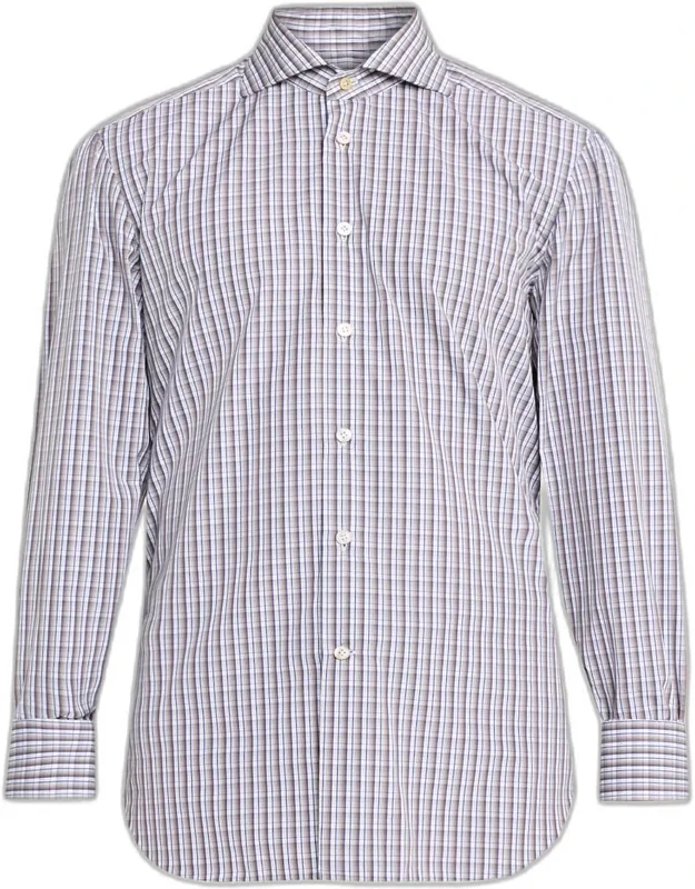Cotton Mini-check Classic Fit Sport Shirt