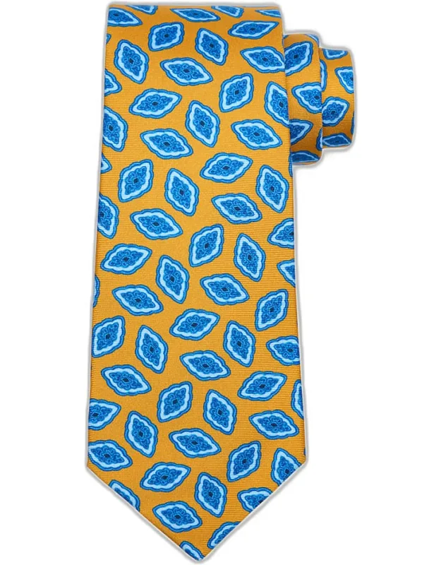Abstract Medallion Silk Tie