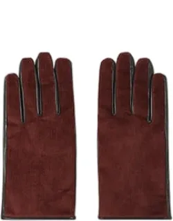 Burgundy Cord Gloves