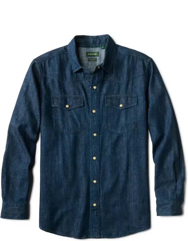 Denim Long-sleeve Western Shirt