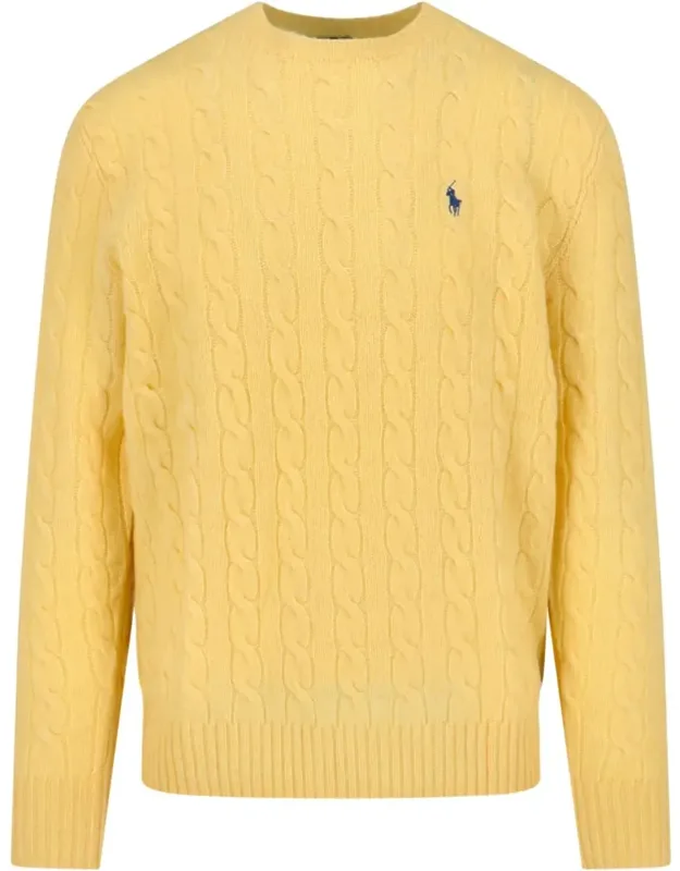 Logo Braided Sweater