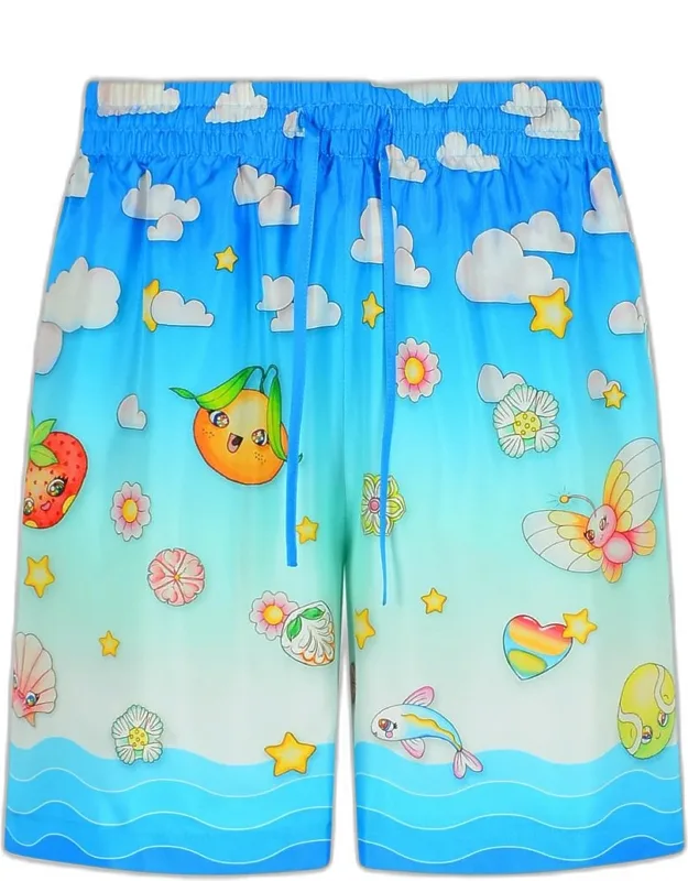 Kawaii Silk Bermuda Shorts