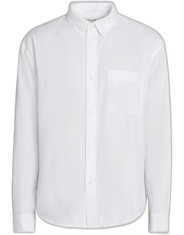 Button-collar Cotton Oxford Sport Shirt