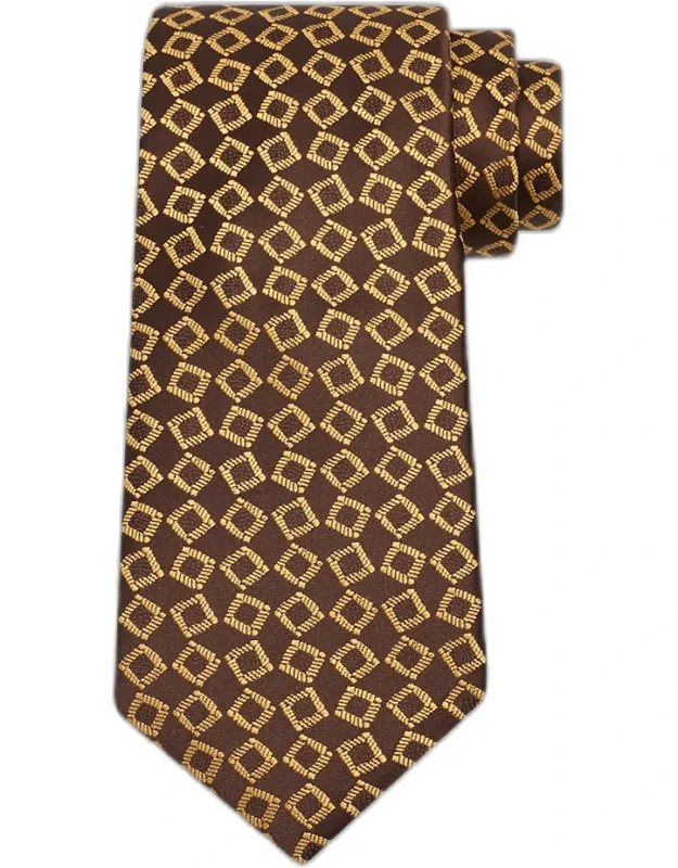 Square Jacquard Silk Tie