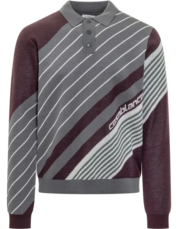 Multicolor Striped Polo Shirt With Logo