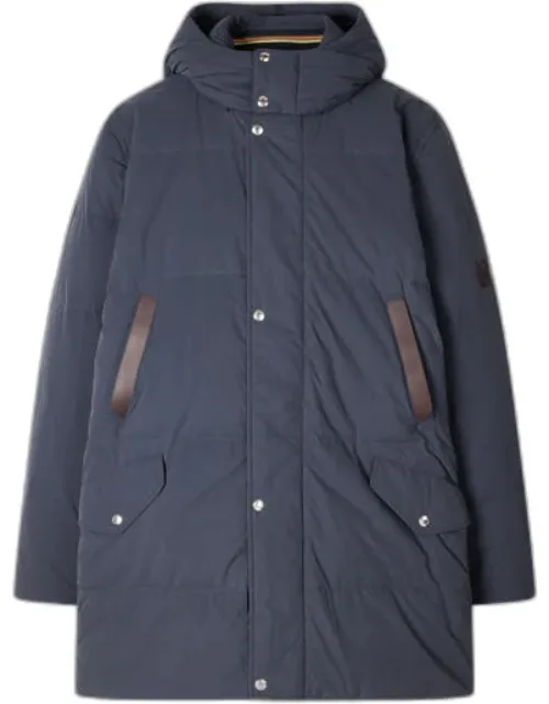 Long Down Parka With Detachable Hood