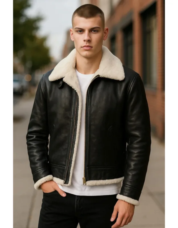 Aviator Sheepskin Leather Flying Jacket