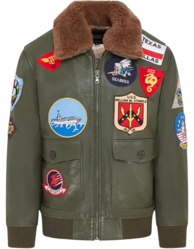 Topgun A2 Leather Bomber Jacket