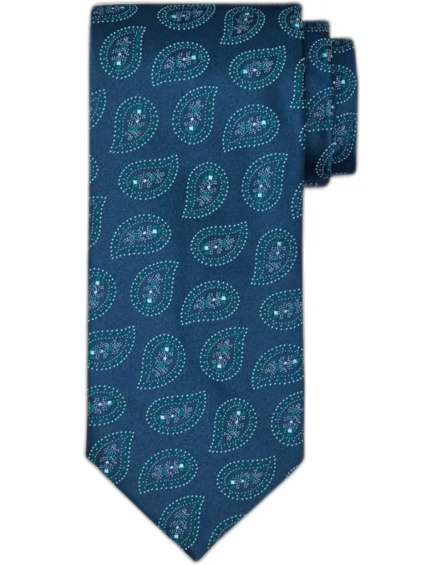 Micro-dot Paisley Silk Tie