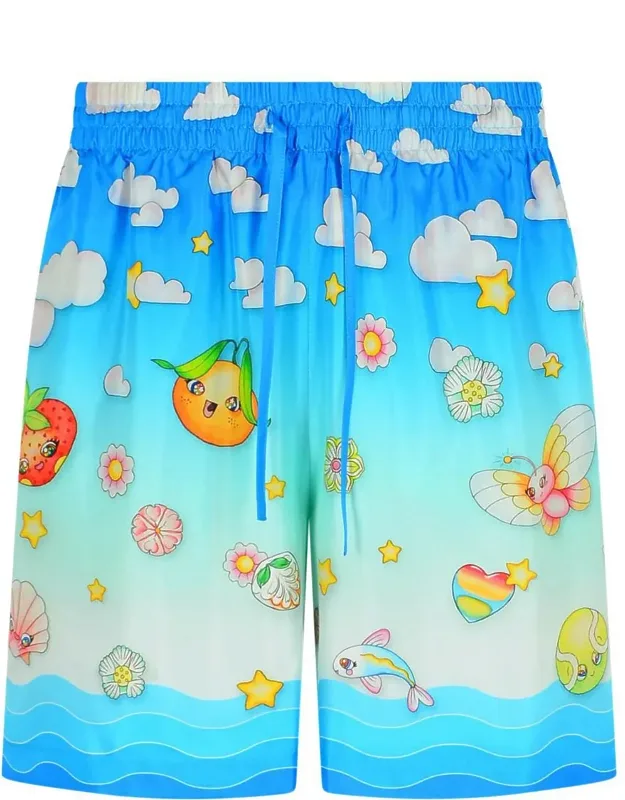 Kawaii Silk Bermuda Shorts