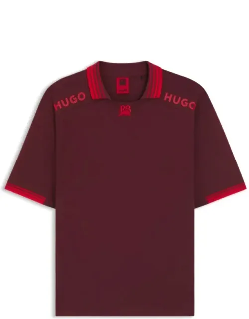 Polo Shirt With Tipping And Logos
