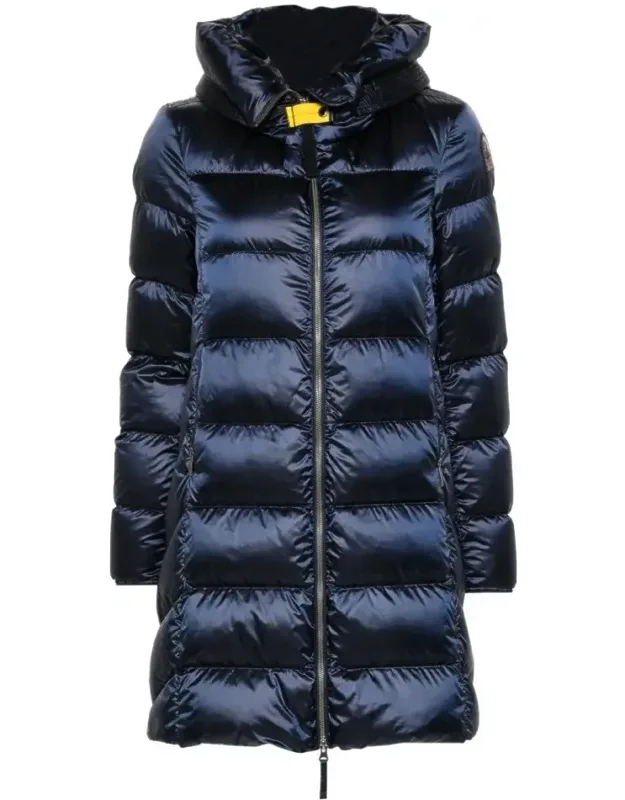 Quilted Puffer Coat With Hood