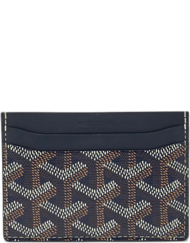 Coated Canvas And Leather Card Holder