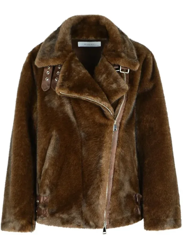 Polyester Faux Fur Coat