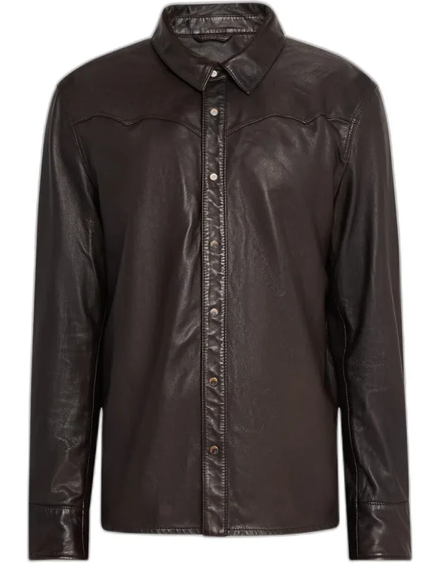 Samuel Western Leather Shirt Jacket