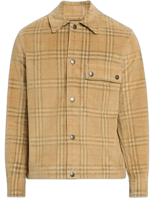 Casual Corduroy Check Jacket