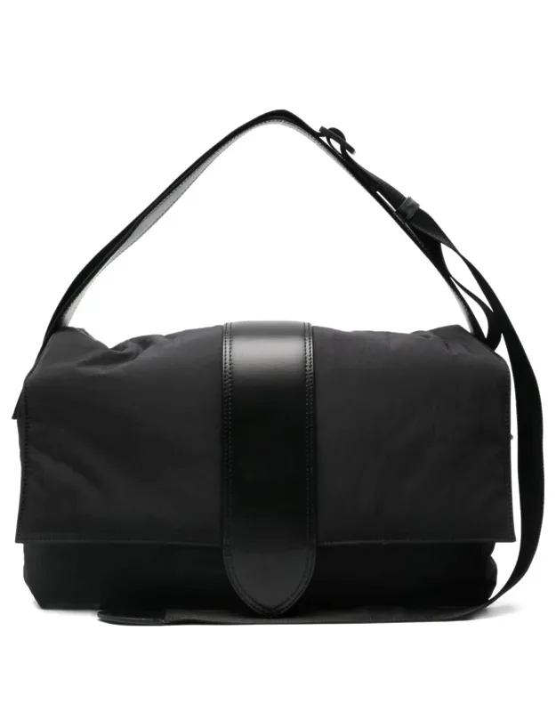 Leather-trimmed Tote Bag