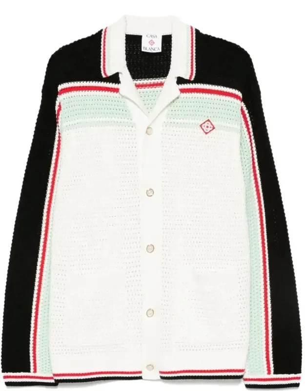 Cardigan With Striped Details