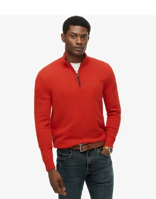 Wool Blend Half Zip Jumper
