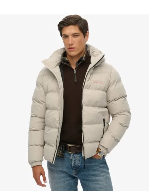 Hooded Microfibre Sport Puffer Jacket