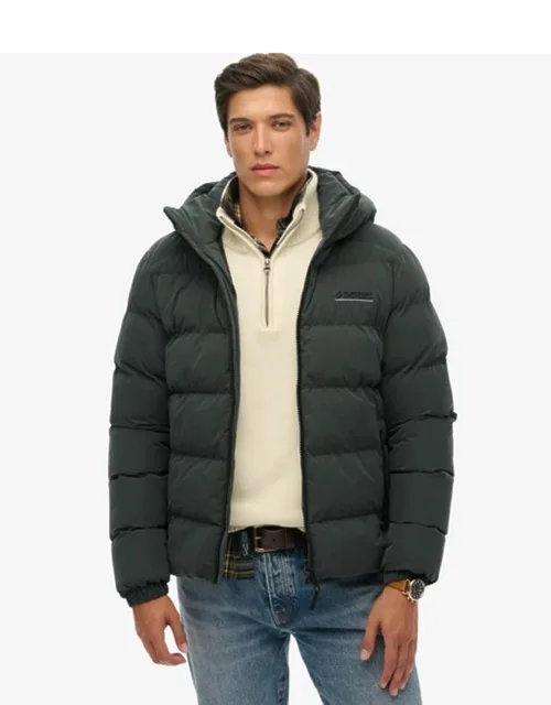 Hooded Microfibre Sport Puffer Jacket