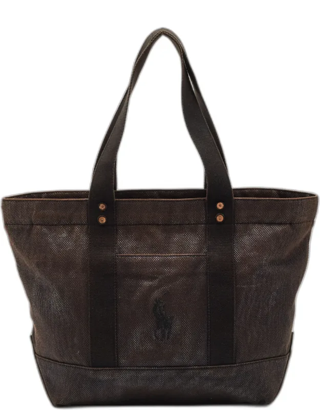 Metallic Canvas Big Pony Tote