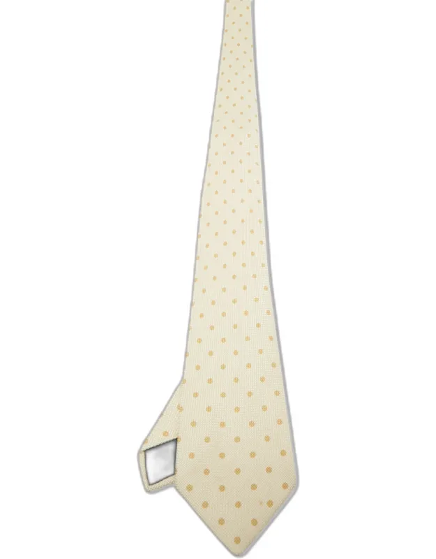 Dots Print Silk Canvas Traditional Tie