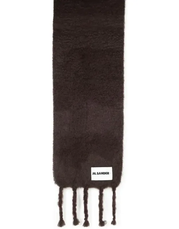 Mohair And Chocolate Wool Scarf