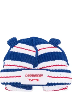 Pop Up-ear Striped Beanie