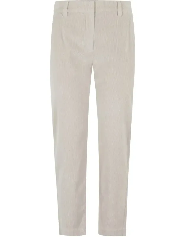 Ribbed Tailored Trousers With Angled Pockets