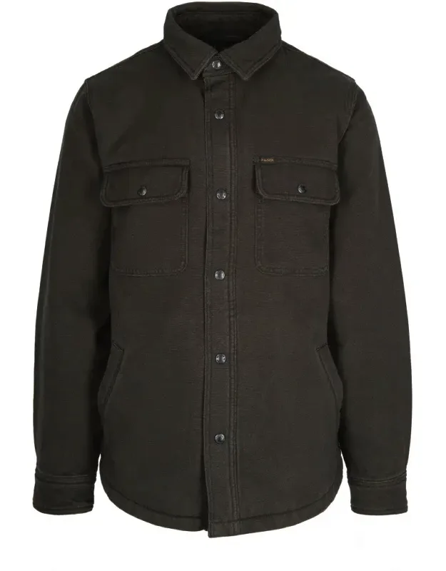 Fleece-lined Cotton Canvas Shirt Jacket