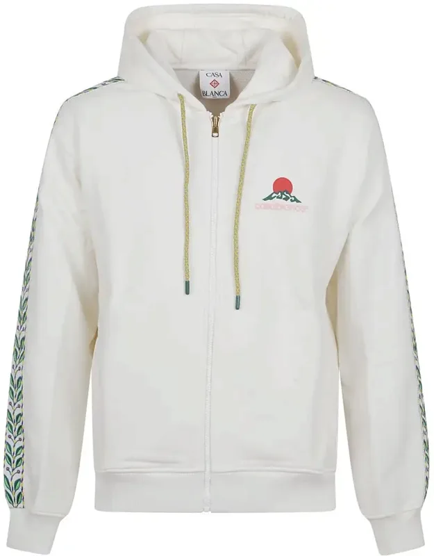 Technical Pocket & Laurel Tape Zip Hoodie