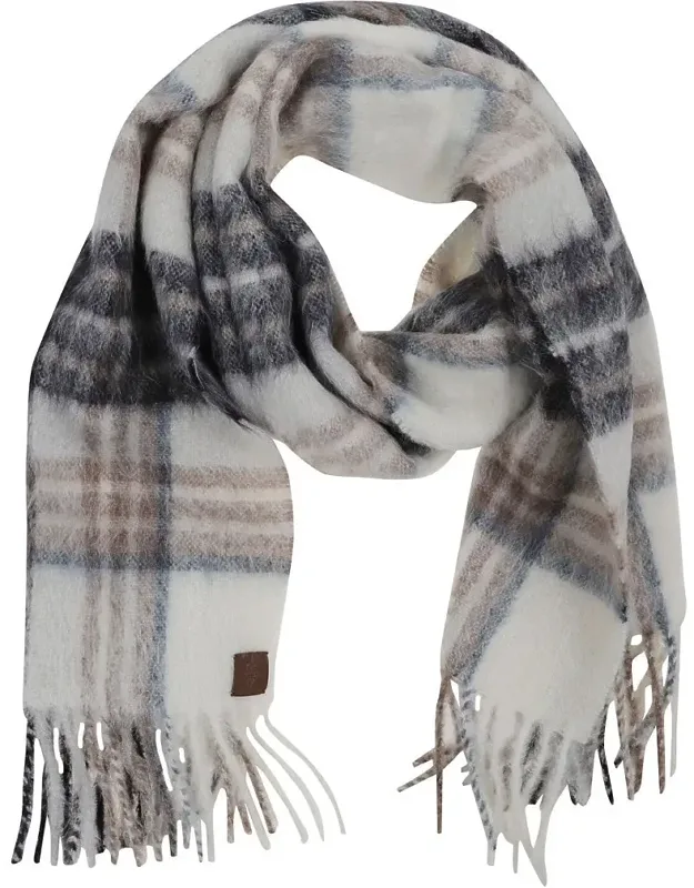 Checked Alpaca-wool Blend Scarf