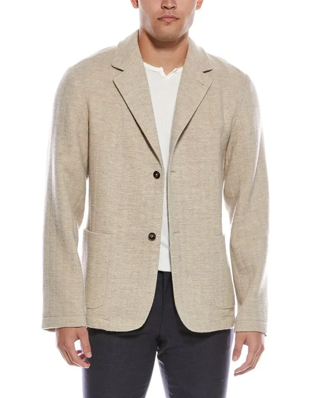 Herringbone Wool Coat