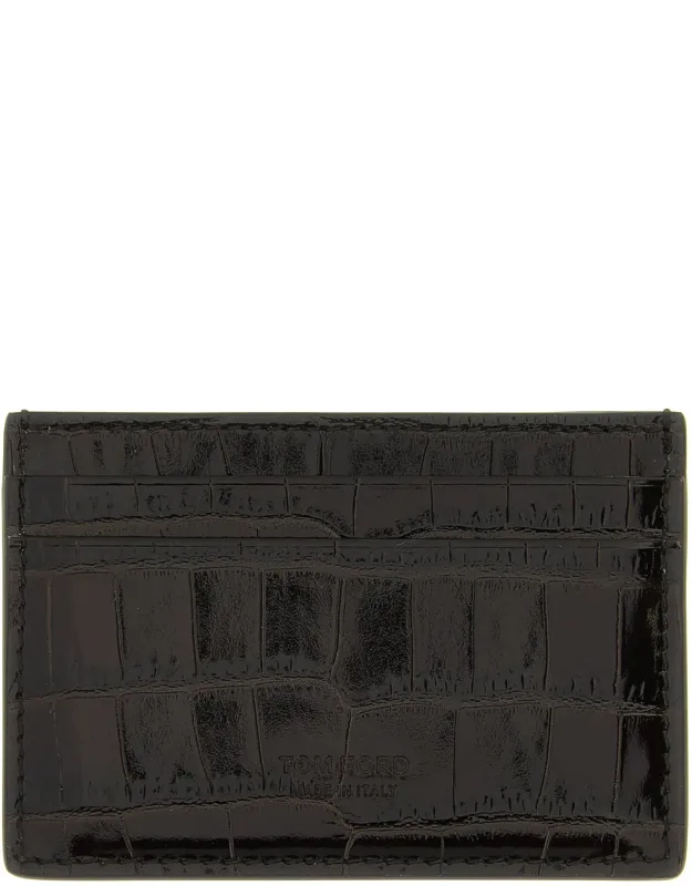 Crocodile Leather Card Holder