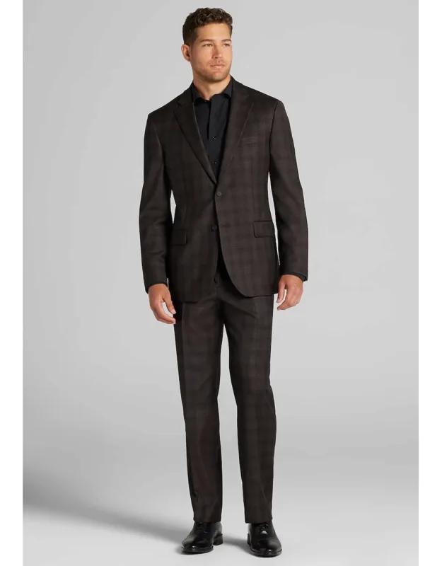Traveler® Coolmotion Tailored Fit Plaid Suit Jacket