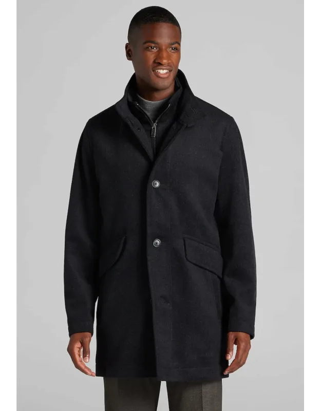 Tailored Fit Melton Car Coat
