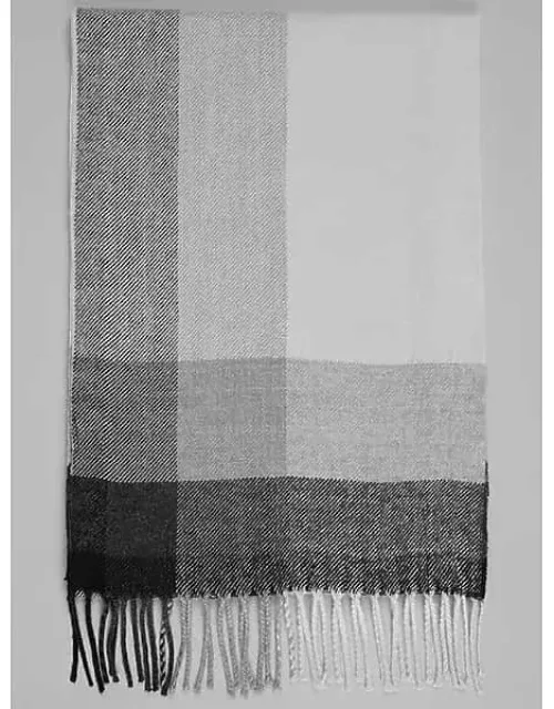 Asymmetrical Plaid Scarf