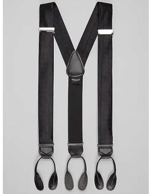 Chevron Stripe Silk Suspenders