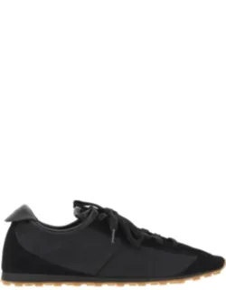 Nylon And Suede Leather Tennis Sneakers