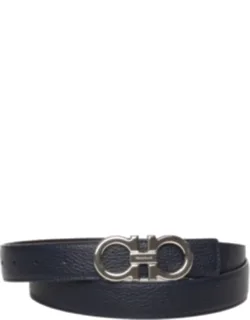 Leather Gancini Belt