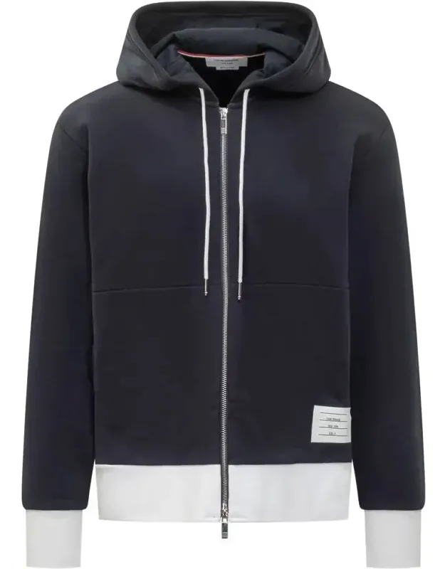 Two-tone Zip Front Hoodie