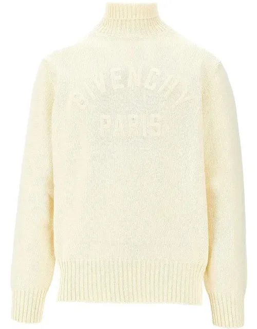 Logo Embroidery Turtleneck Sweater