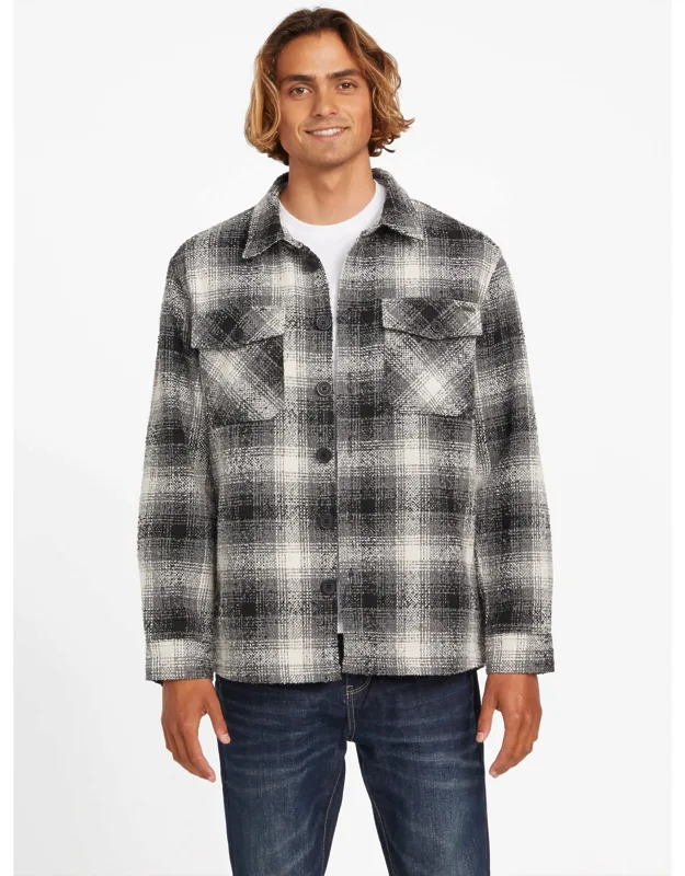 Plaid Boucle Pocket Shirt