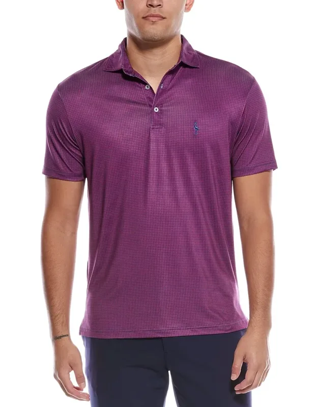 Mini Houndstooth Performance Polo Shirt
