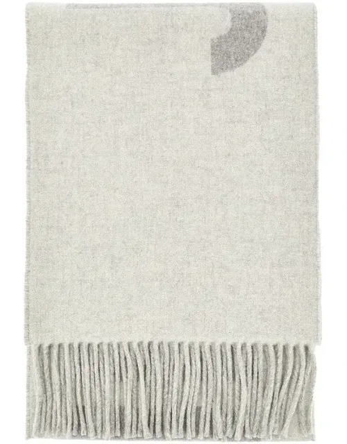 Jacquard Logo Wool Scarf