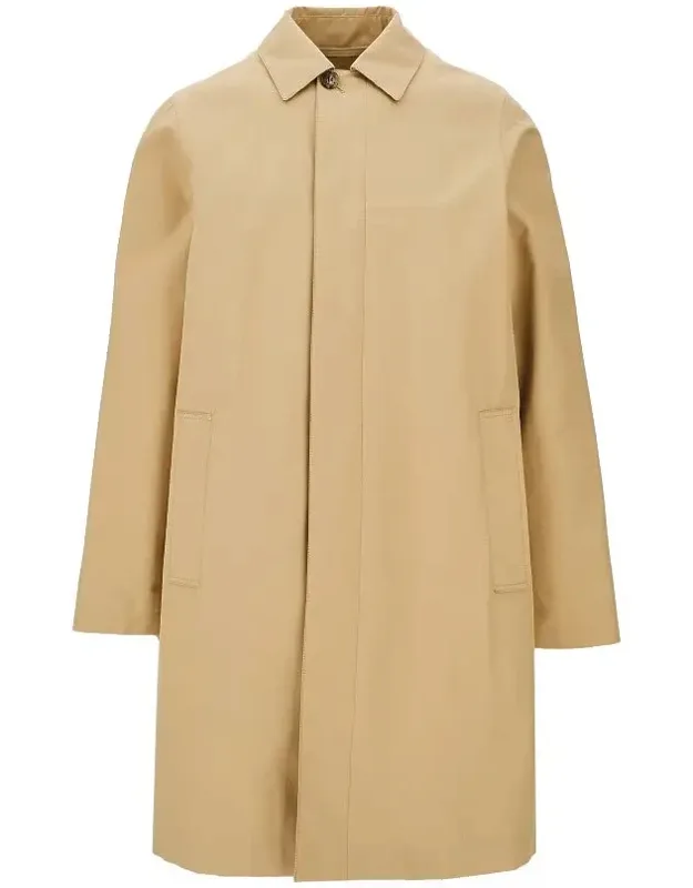 Bonded Gabardine Midi Car Coat