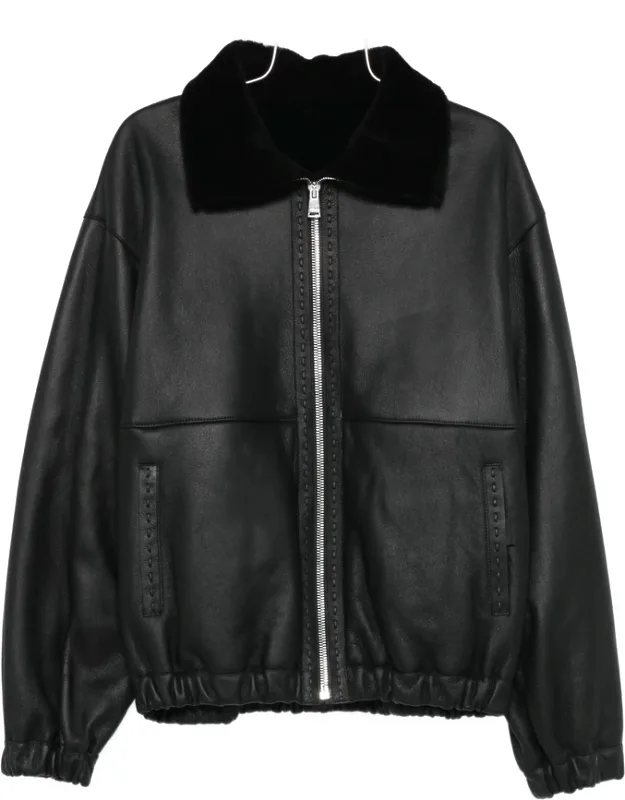Leather Bomber Jacket